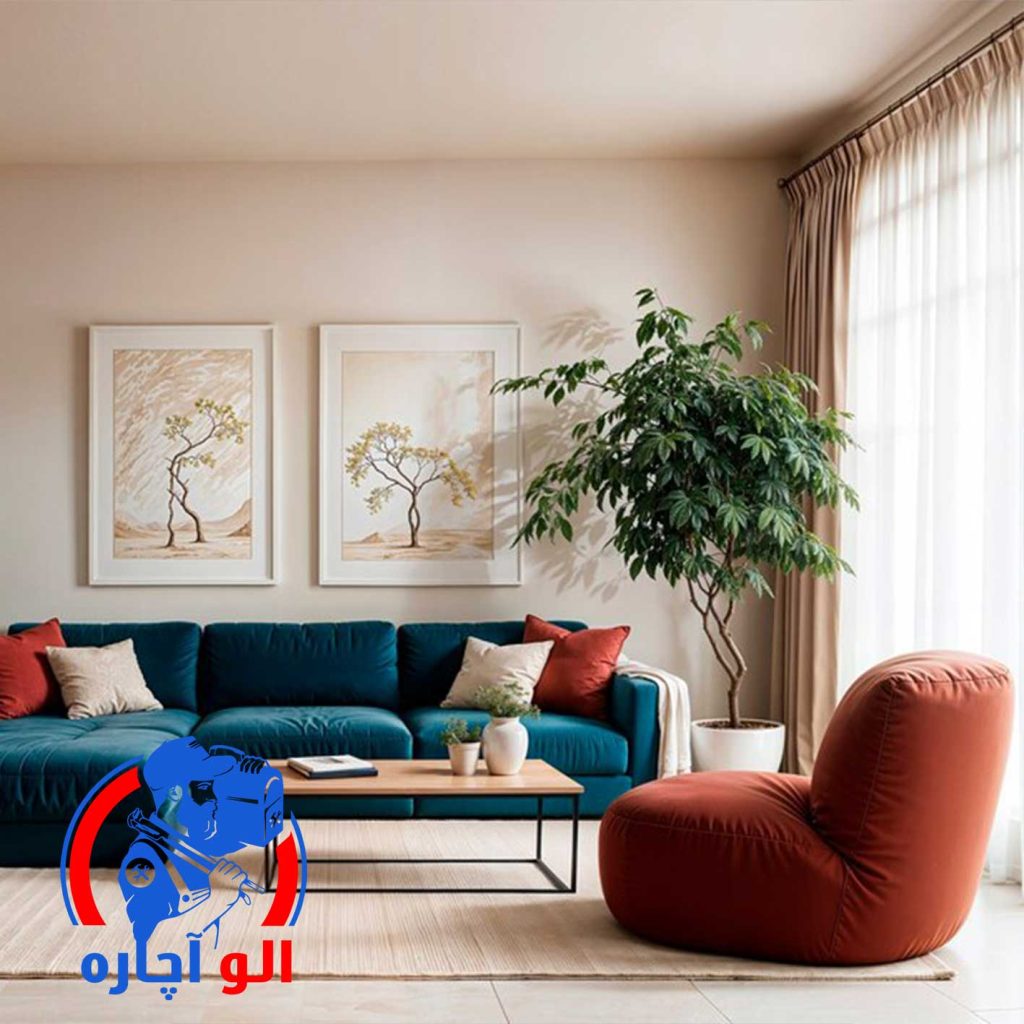 نقاشی دیوار حال با طرح کلاسیک